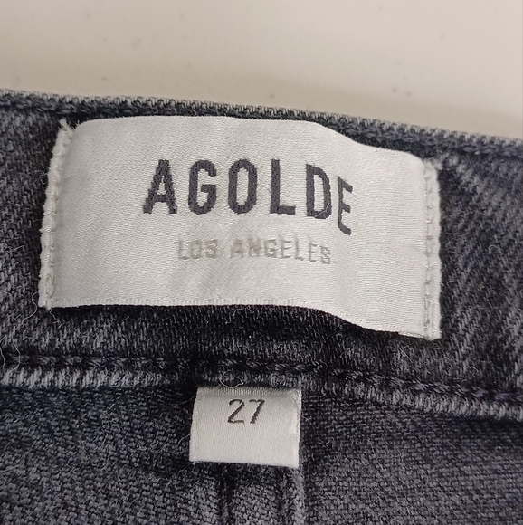 Agolde Sophie Sz 27 Distressed Black Ankle Jeans - Picture 8 of 14